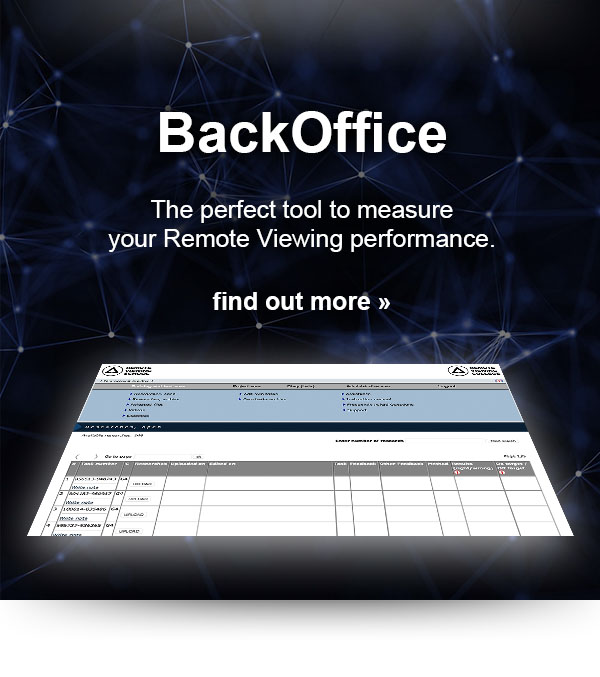Remote Viewing is measurable. With our Web-BackOffice you are now able to measure your performance as a Remote Viewer.